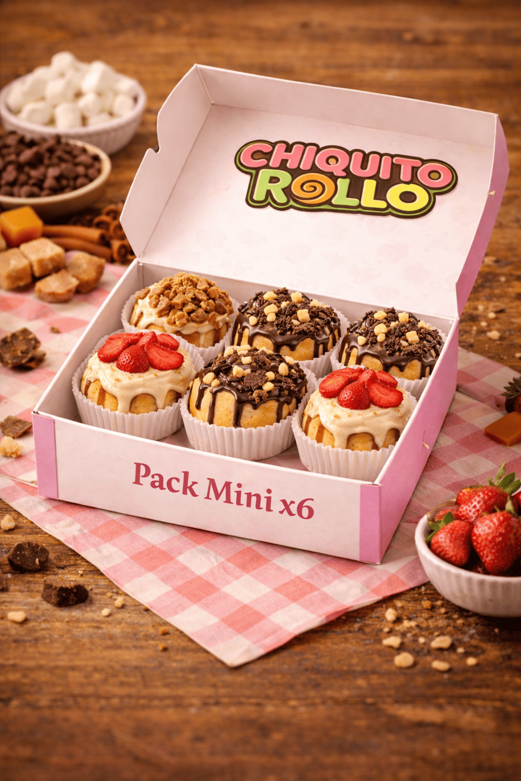 Mini rolls (6 uds), pack de rolls de canela Chiquito Rollo Puerto de la Cruz